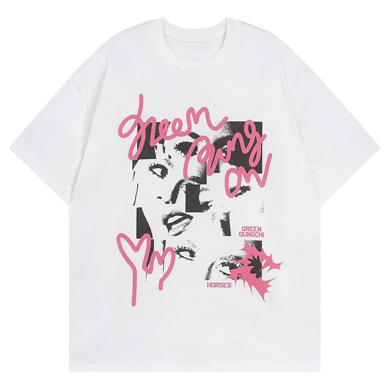 Women's Face Printed T-Shirt