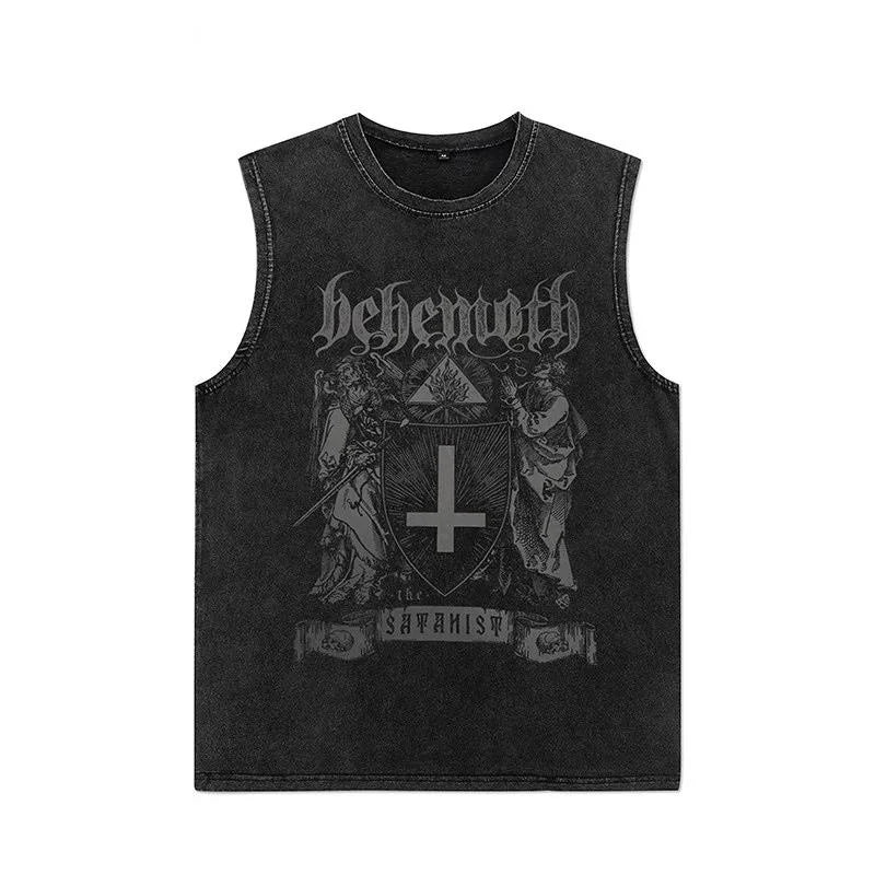 Retro Washed Sword Judgment Vest