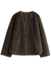 Casual Loose Solid Women's Overcoat