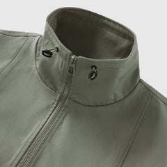 Wrinkle-Resistant High Neck Cargo Vest