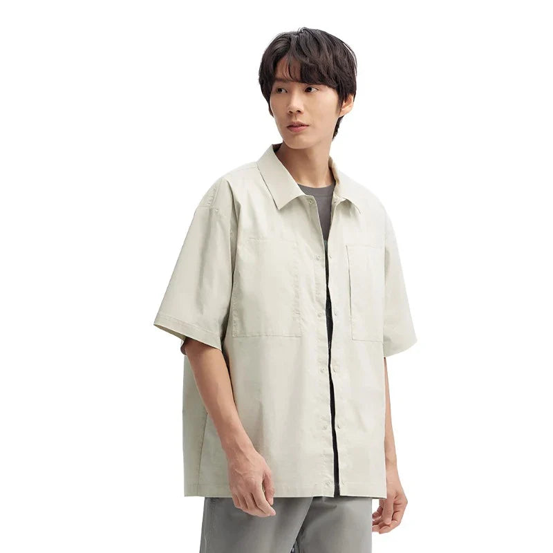 Authentic Solid Color Short-Sleeved Shirt