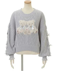 Teddy Friends Laced Sweater