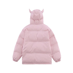 Devil's Horn Hooded Puffer Jacket
