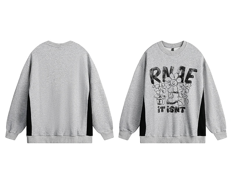 Floral Smiley Sweatshirt