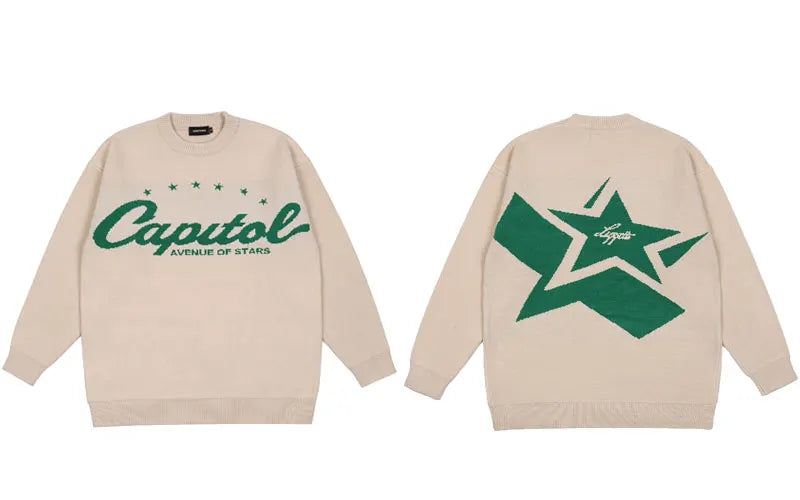 Y2k Capitol Star Sweater