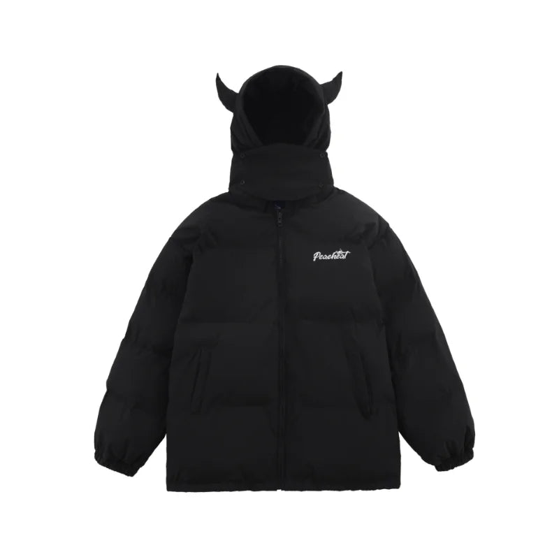 Devil's Horn Hooded Puffer Jacket