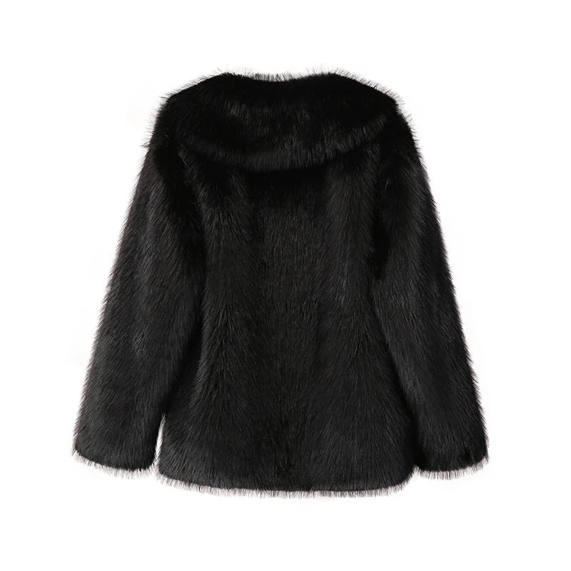 Luxury Faux Fur Women's Coat Jacket
