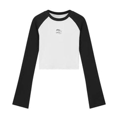 Vintage Ribbed Patchwork Crop Top