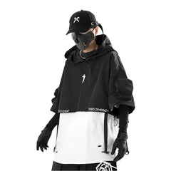 Motorcycle Hooded Cropped Jacket