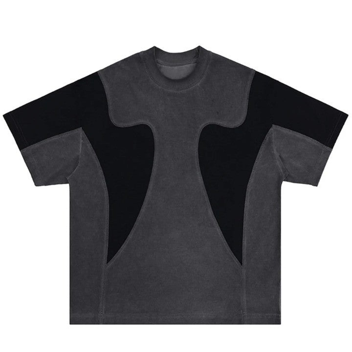 Black And Gray Color Oversized T-Shirt