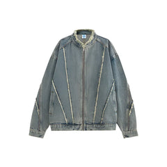 Fringe Crop Denim Jacket