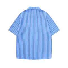 Spring Necktie Striped Shirt