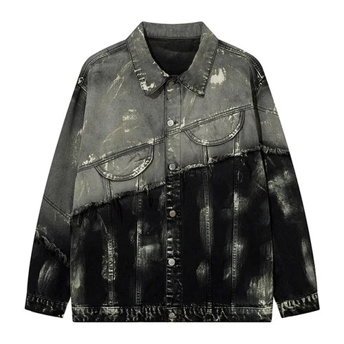 Splicing Color Mud Dyed Jacket