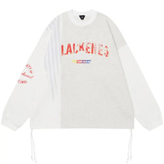 Y2K Patchwork Half Colored Sweater