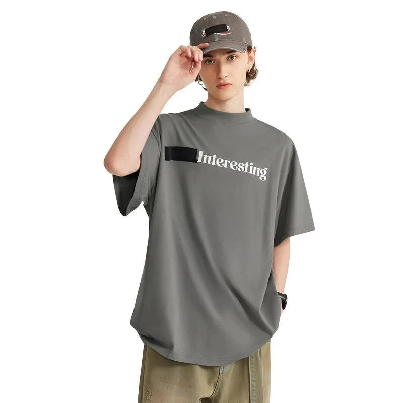 "INTERSTING" Rubber Printed T-Shirt