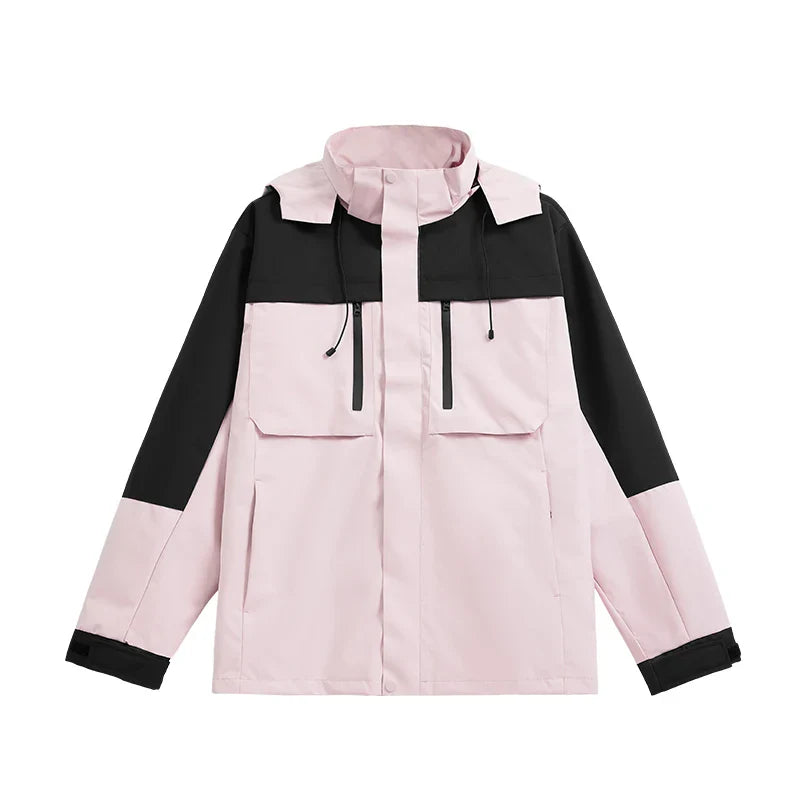 Spring Colorblock Hiking Hooded Jacket