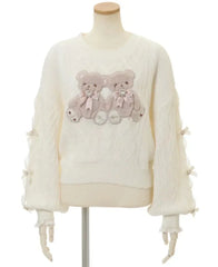 Teddy Friends Laced Sweater
