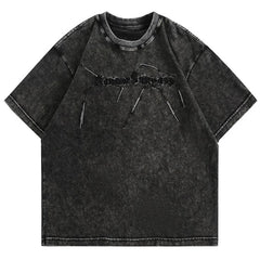 Spider Web Printed Oversized T-Shirt