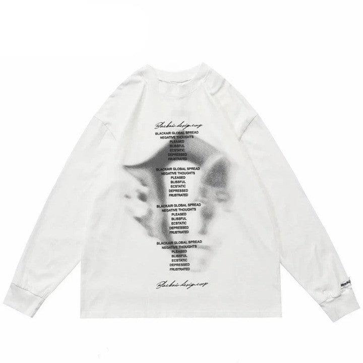 Casual Letter Printed Oversized Sweater