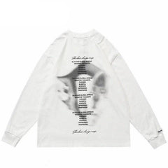 Casual Letter Printed Oversized Sweater