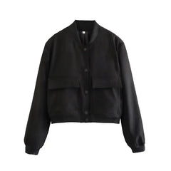 Classic Cropped Winter Aviator Jacket