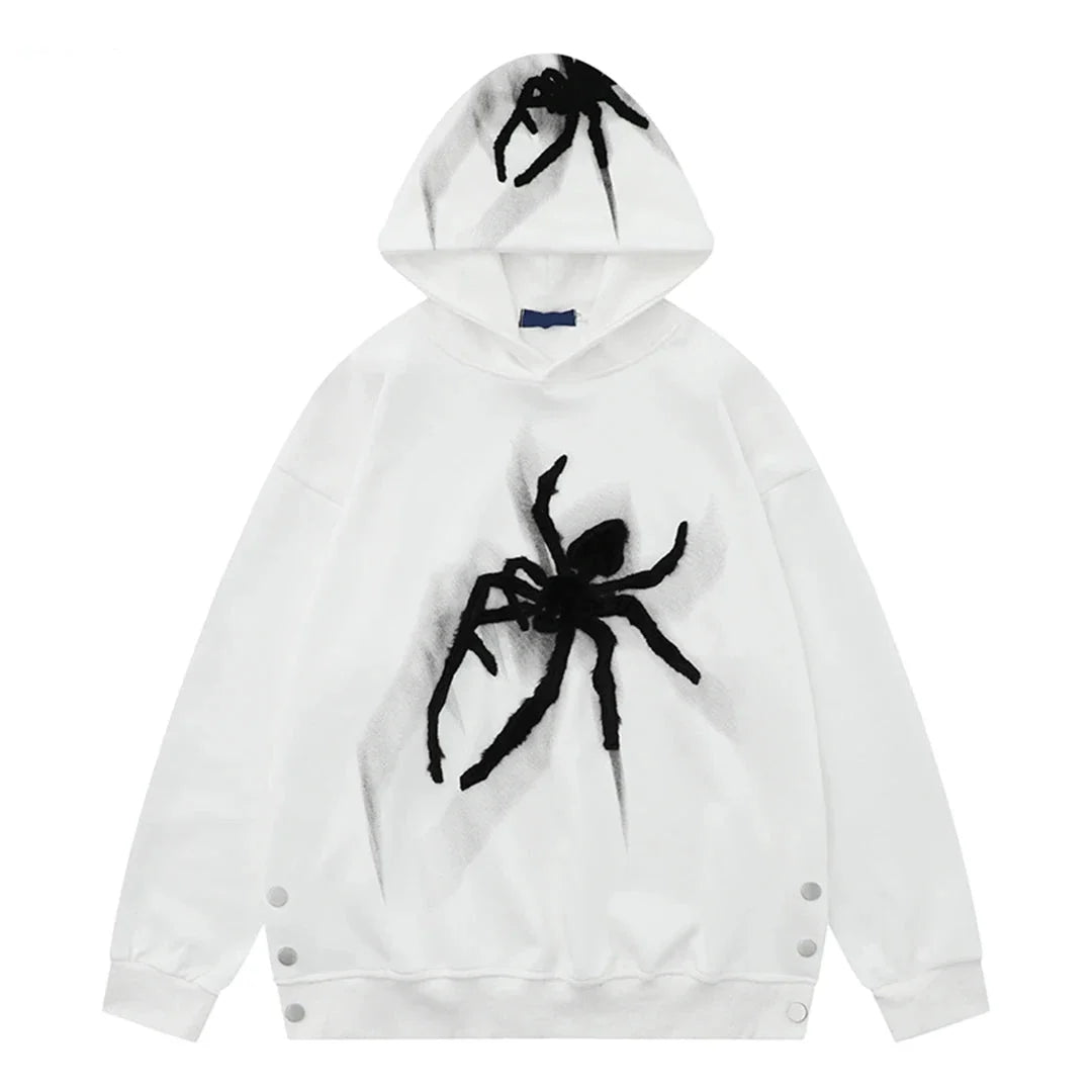 Y2K Webbed Embroidery Hoodie