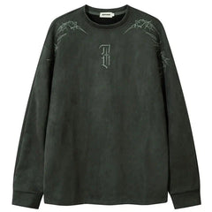 Y2K Graphic Patchwork Baggy Pullover