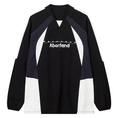 Y2K Color Block Patchwork Sweatshirt