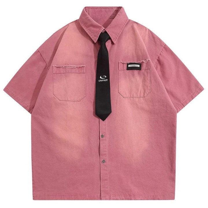 Y2K Vintage Shirt with Necktie