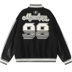 Maxdepy Baseball Leather Jacket