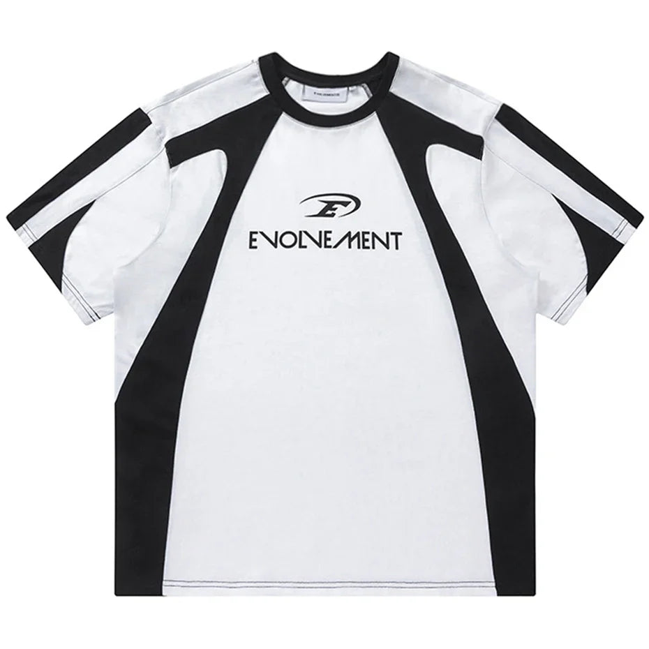 American Style Patchwork Oversized T-Shirt