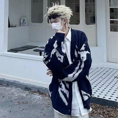 Y2k Rustic Vibe Knit Cardigan