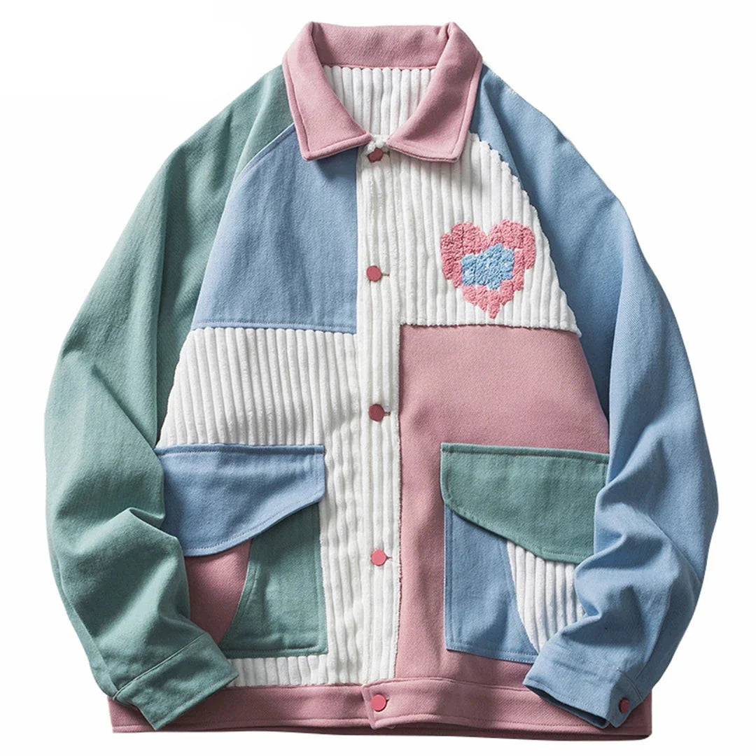 Heartwave Y2K Varsity Jacket