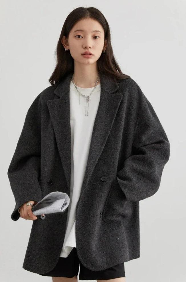 Casual Double-Breasted Women's Coat