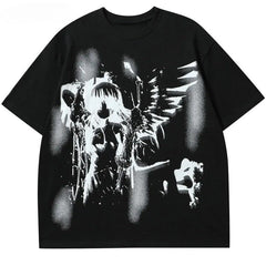 Y2K Angel Anime Girl Printed T-Shirt