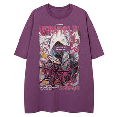 Y2K Spider Letter Printed T-Shirt