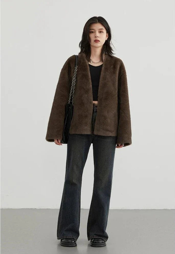 Casual Loose Solid Women's Overcoat