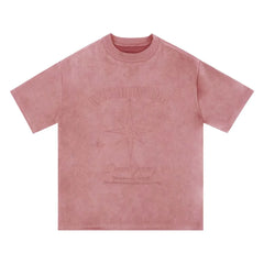 Y2K Suede Embroidered Oversized T-Shirt