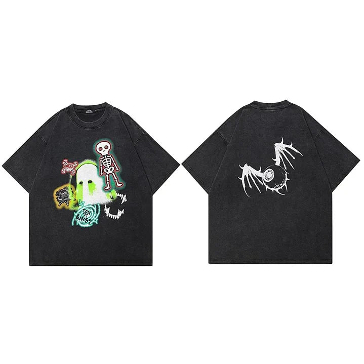 Washed Black Ghost T-Shirt