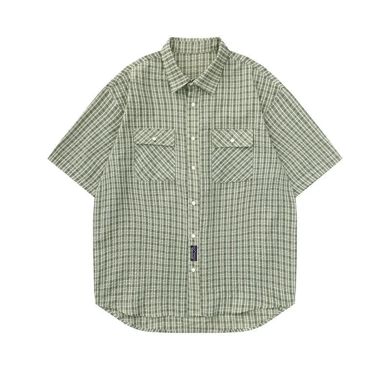 Plaid Reversible Short Sleeve Shirt