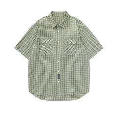 Plaid Reversible Short Sleeve Shirt