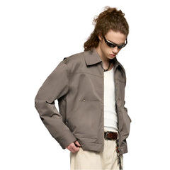 Studded Stretch Crop Cargo Jacket