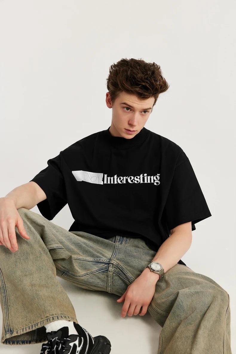 "INTERSTING" Rubber Printed T-Shirt