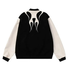 AresWings Spliced Leather Casual Jacket