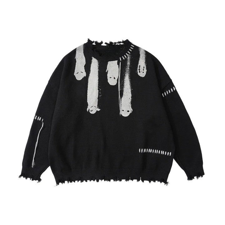 Y2K Ghost Knitted Sweater