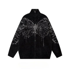 Luna Moth Zip-Up Heavy Sweater