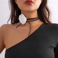 Vintage Large Rose Necklace