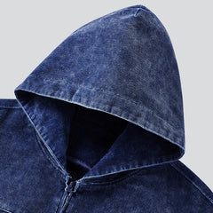 Washed Faded Street Style Corduroy Hooded Jacket