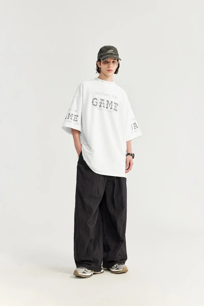 "RESTART THE GAME" Oversized T-Shirt