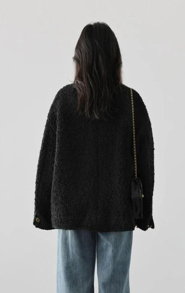 Vintage Single Breasted Women's Wool Coat